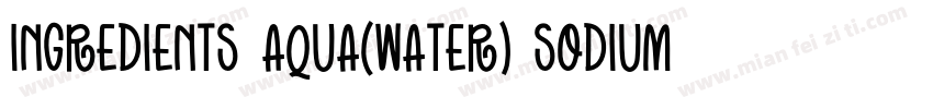 INGREDIENTS AQUA(WATER) SODIUM LA字体转换